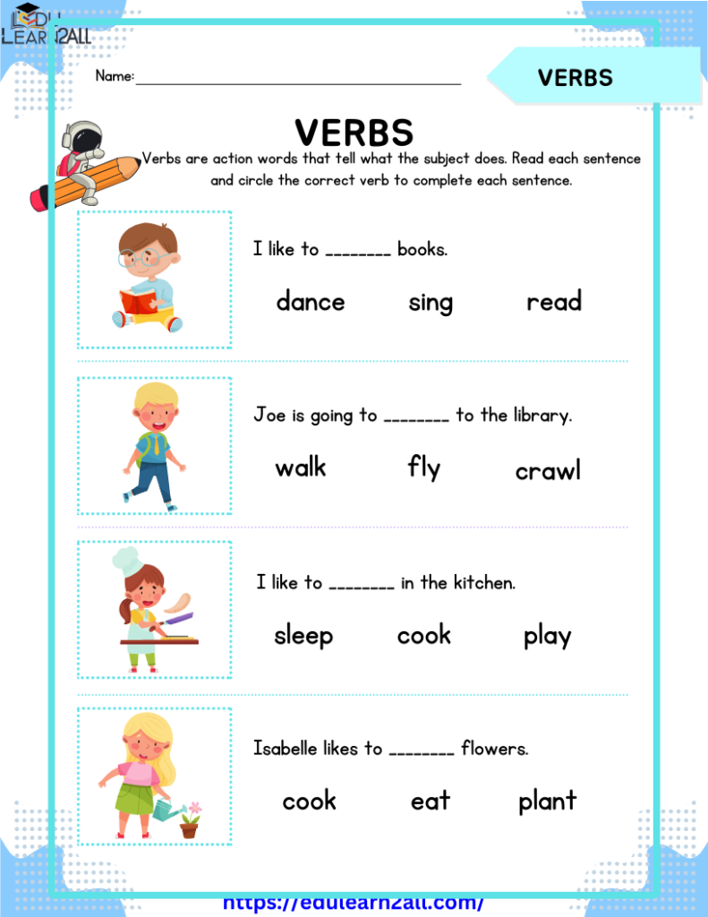 Kindergarten worksheets English