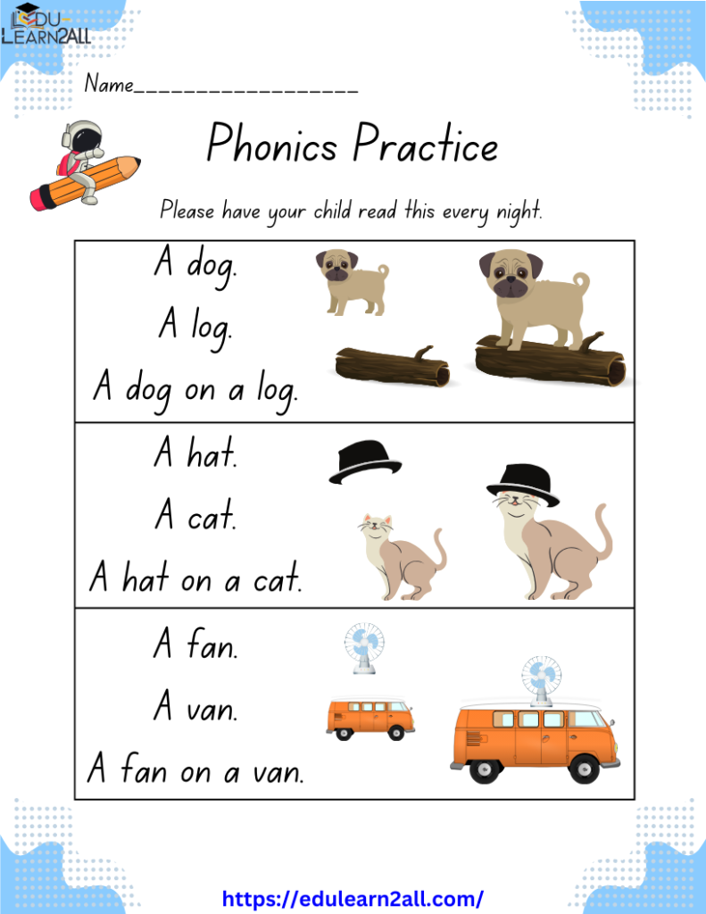 Kindergarten worksheets English